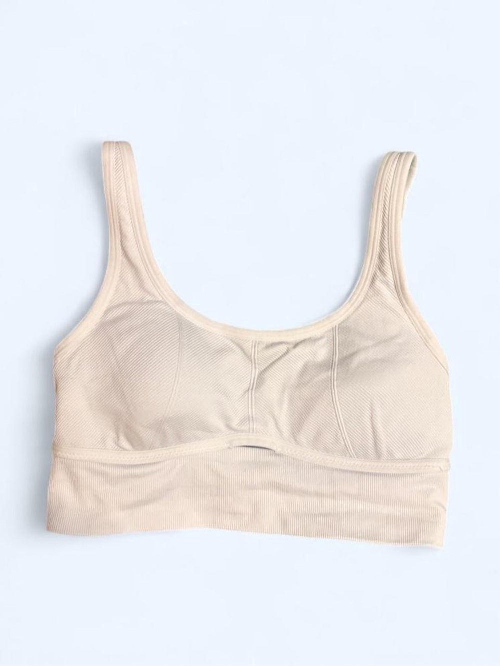 Lululemon White Sports Bra with Adjustable Straps and Padding